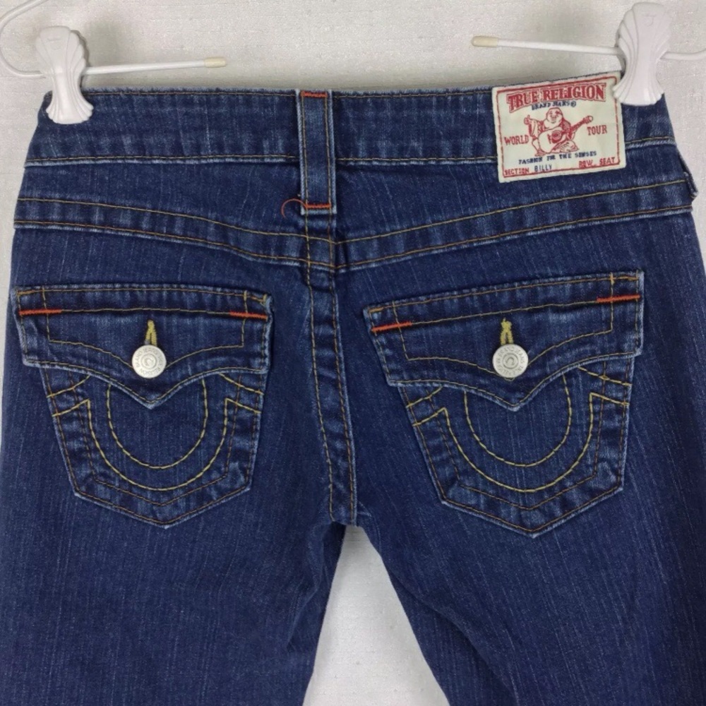 True Religion Women Billy Button Flap Pocket Jeans